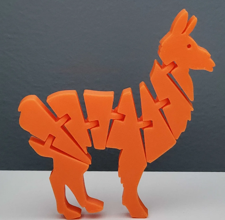 flexi lama by andrzej miniatures animaux 3D print model - Mito3D