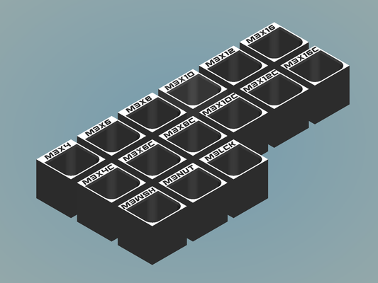 baba organizatör eklemek m3 vidalar 1x1 by gevrek araçlar organizatörler bebek düzenleyici m3screws 3d print model - Mito3D