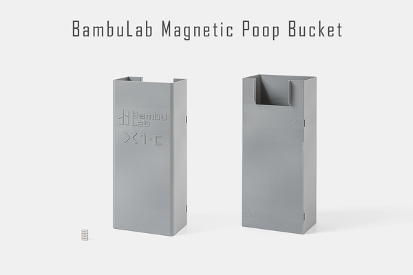 bambu labor magnetisch poop rutsche spülen eimer by 3dpf 3d drucker zubehör bambulab box behälter schlank dünn 3d print model - Mito3D