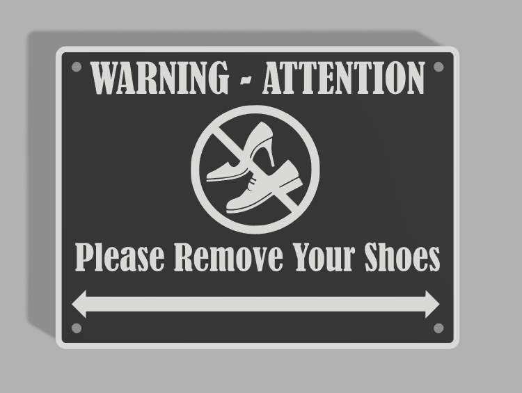 shoes parkingsign v3 by 3dprintwolf art signs & logos signmaker warning warningsign sign funnysign playtoz 3D print model - Mito3D