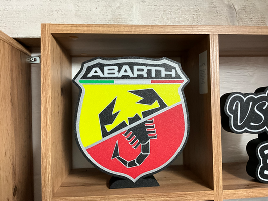 led ligero caja abarth by vitormhs arte señales logos 3d print model - Mito3D