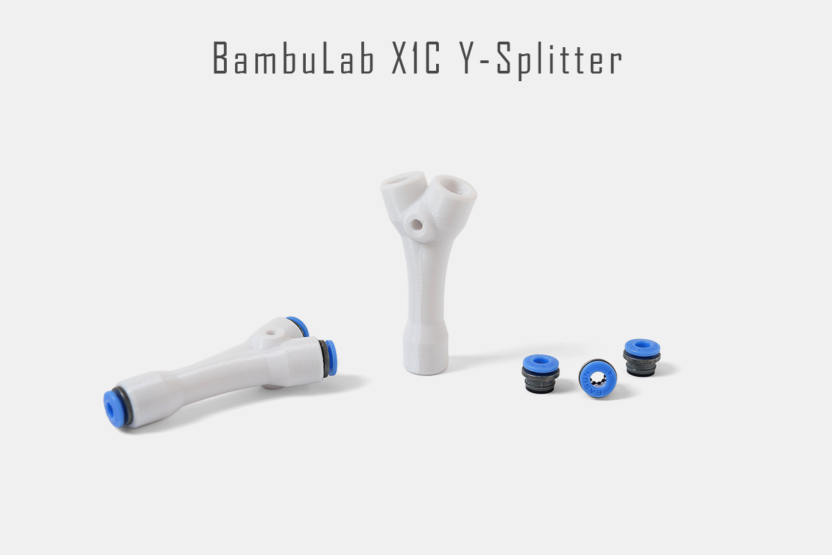 bambu laboratuar y splitter by 3dpf 3d yazıcı aksesuarlar bambulab x1c ayırıcı 3D print model - Mito3D