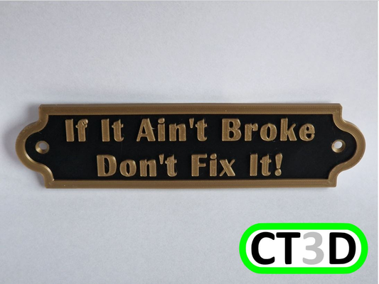 fix it sign 20 x 5 05cm by chris1974 art signs & logos fixit advice broken lifehack goodadvice good 3d print model - Mito3D