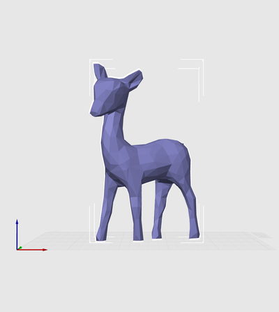 cervo poli by dubmehard arte sculture animali foresta scultura plastica 70s gambe giocattolo 3d print model - Mito3D