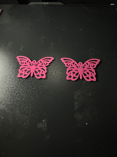 borboleta brincos by louco ferreiro moda joalheria borboletas 3d print model - Mito3D