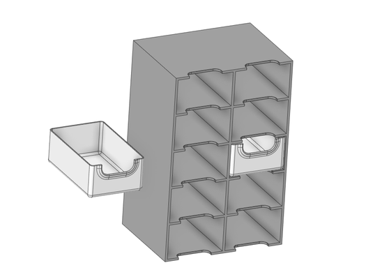 piccolo organizzatore scatola by zucca utensili organizzatori parete box auto giardino facile stampa x1c p1p bambu bambolotto impilabile mini easyprint 3d print model - Mito3D