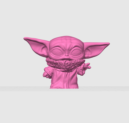 baby yoda funko sized by dubmehard art sculptures starwars babyyoda figure minifigure 3d print model - Mito3D