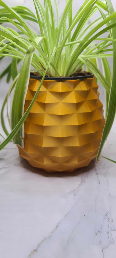 tropicale ananas vaseart by kenprint3d domestico giardino vaso fiore pentola arredamento 3d print model - Mito3D