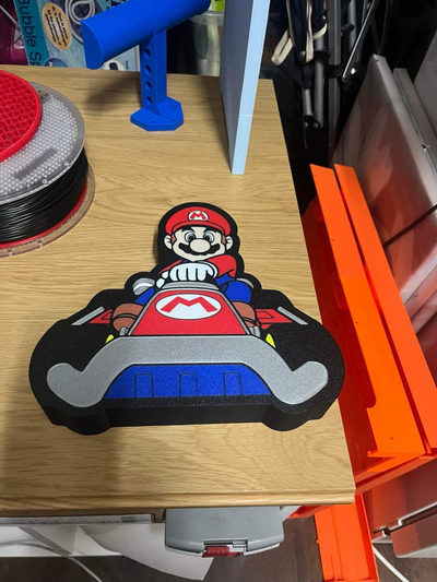 led light box mario karting by vitormhs art signs & logos 3d print model - Mito3D