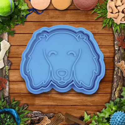 dog - dachshund head cookie cutter stamp by indibles household decor christmas cookies cutters dough baking clay 3d print model - Mito3D