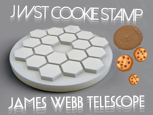 jwst biscotto francobollo by 3d stampa fruitore utensili cucina telescopio astronomia cookiecutter buonissimo giacomo astro cosmo webb 3d print model - Mito3D