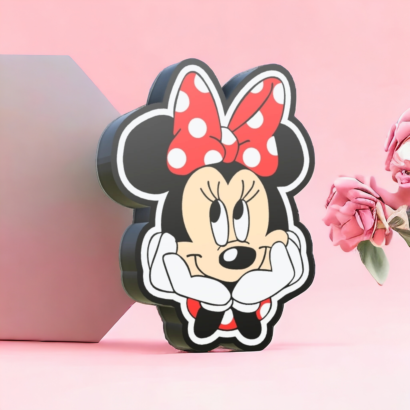 contento minnie luce scatola by minestra 3d oggetti scena cosplay memoria topo disney lightbox topolino giocattolo regalo cartone animato bambino bambini 3D print model - Mito3D