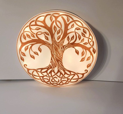 arbre of vie boite lumière by nordique 3d art panneaux logos yggdrasil lampe déco 3d print model - Mito3D