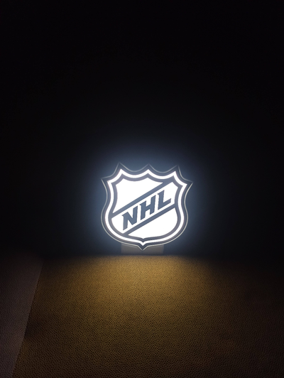 decoration backlight nhl logo - podsv cen by pokec213 art signs & logos led light hockey usa backlit m600 filament change filamentchange ledstrip strip 12v 5v batteries battery 3d print model - Mito3D