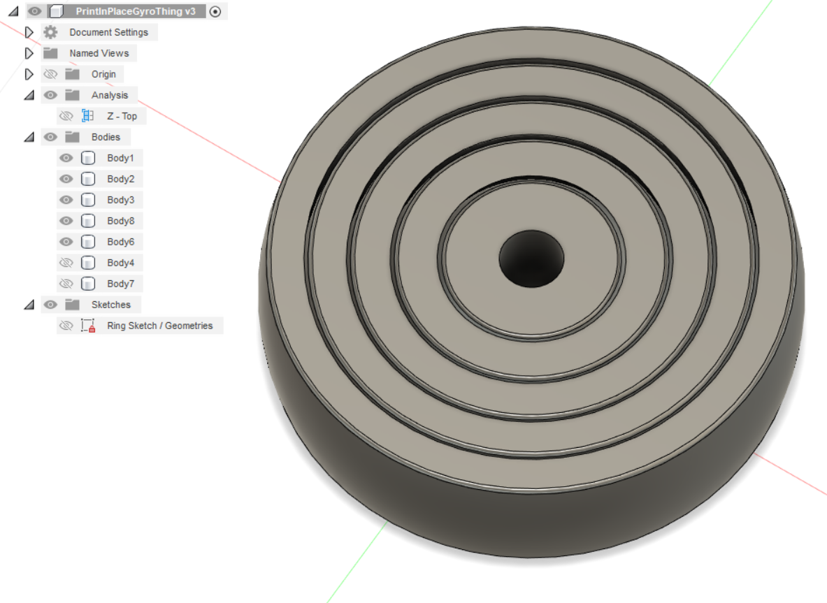 stampa in posto giroscopio anelli agitarsi giocattolo fusione 360 file incluso by lordachoo giocattoli giochi filatore printinplace fidget giri 3D print model - Mito3D