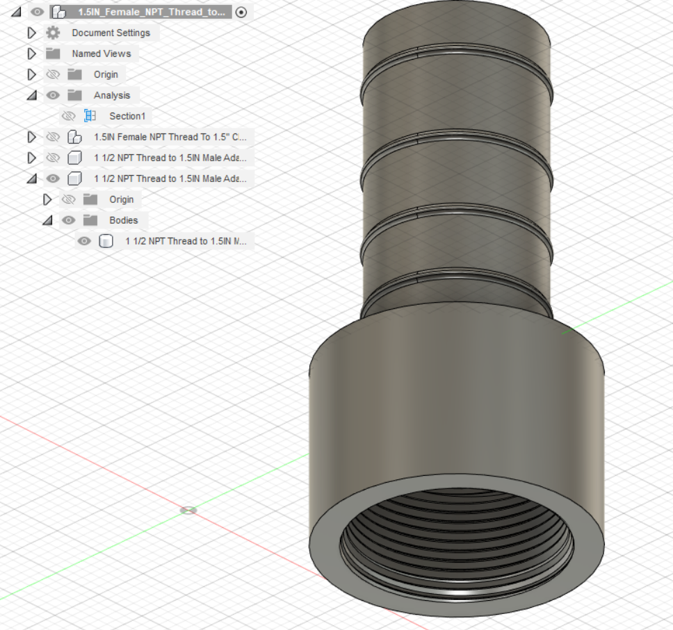 1-1 2 inch female npt pipe thread to male barbed adapter by lordachoo tools tpu washer pipeadapter pipecoupler nptpipeadapter nptpipe layflathosecoupler layflathose femaleinchhalftoinchhalfbarbed 3D print model - Mito3D