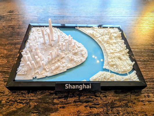 shanghai china 3d miniatur by jarvijar miniaturen stadt stadtbild mini terrain geographie karte bildung rahmen diy modell schreibtisch zubehörteil zubehör 3d print model - Mito3D