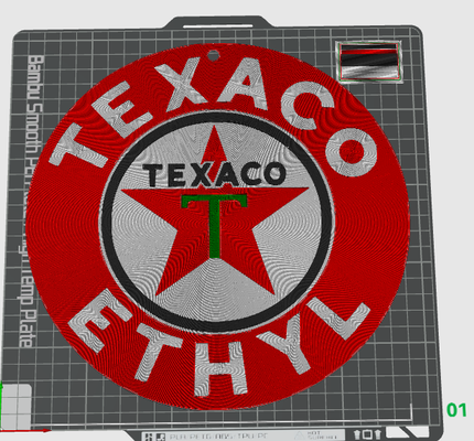 texaco pared cuadro by dezygn3d xyz arte señales logos 3d print model - Mito3D