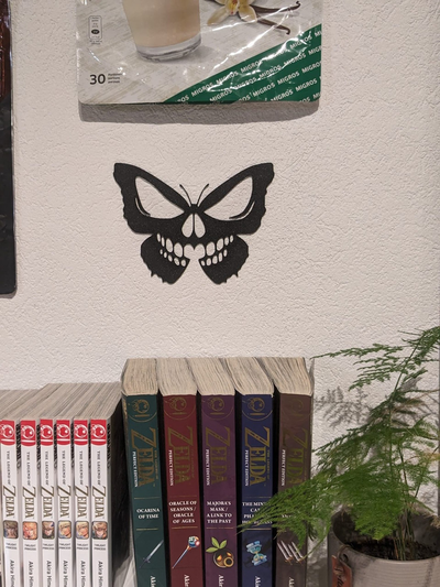 wall art butterfly - skull by palumbus 2d 3d print model - Mito3D