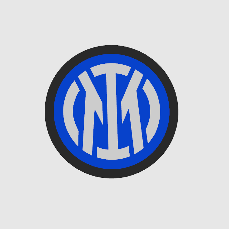 inter milan logo by 3dprintcess art panneaux logos intermail milano série serie italie football football damé signe 3D print model - Mito3D