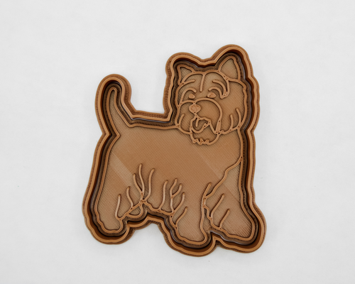 dog - west highland white terrier cookie cutter stamp by indibles hobby & diy cookies cutters christmas clay 3d print model - Mito3D