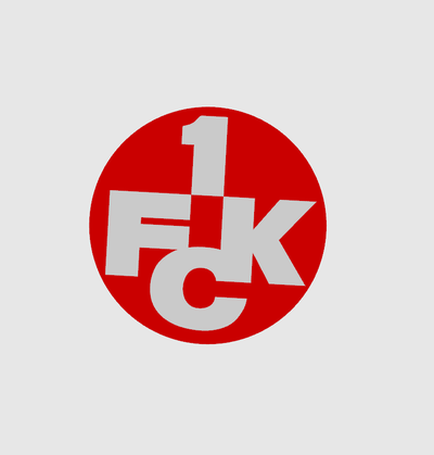 1 fc kaiserslautern logo by 3dprintcess arte segni loghi purificare kaiser5 kaiser calcio calcio zwote liga dfb dfl deutschland germania tedesco 2bundesliga ogni bundesliga wappen cartello distintivo 3d print model - Mito3D