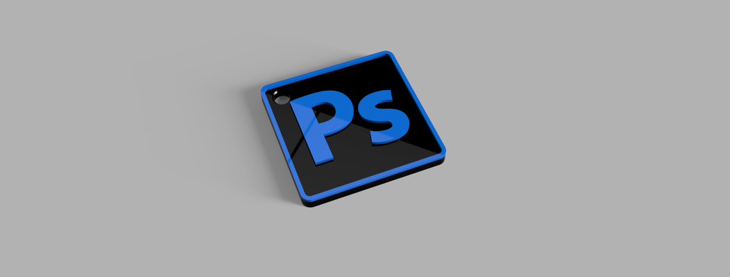 photoshop schlüsselbund by kreativität labor kunst zeichen logos adobe dünger foto geschäft adobephotosho grafik design portachiavi schlüsselanhänger logo 3d print model - Mito3D