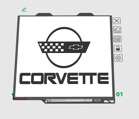 korvette plakette by el jefe kunst zeichen logos logo wagen 3d print model - Mito3D