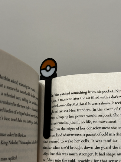 lesezeichen pok mon ball by forgecraft3d kunst 2d buch lesen zubehörteil gadget pokeball pokémon 3d print model - Mito3D