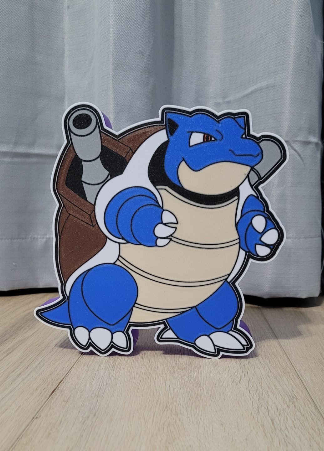 blastoise conduziu luz caixa ams pronto by impressões nostálgicas arte 2d pokémon nintendo bambu estúdio 3D print model - Mito3D