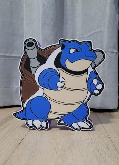 blastoise guidato luce scatola ams pronto by stampe nostalgiche arte 2d pokemon nintendo bambu studio 3d print model - Mito3D