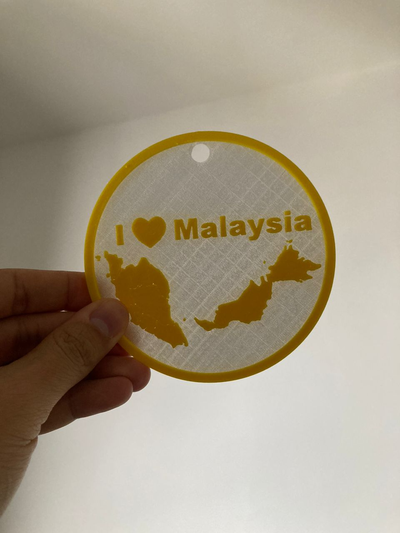 malaysia map keychain by devil art 2d key cahin accessory 3d 3d print model - Mito3D