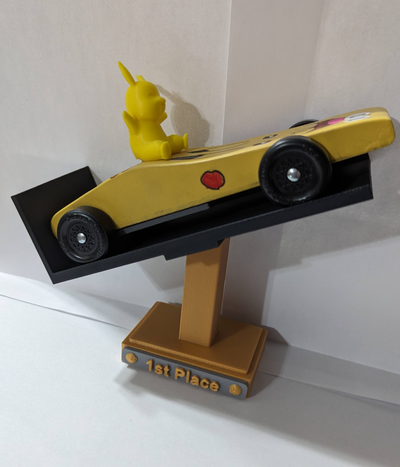 kiefernholz derby trophäe by abonnieren kunst modelle pfadfinderwölfling pfadfinder anzeige wagen 3d print model - Mito3D