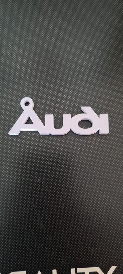 audi llavero by dfw777 moda modelos llave cadena logo 3d print model - Mito3D