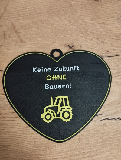 schild keine futuro ohne agricultores by falar nisso arte sinais logotipos bauer traidor demonstração fazendeiro trator agricultor fazendeirodemo agricultura berlim 3d print model - Mito3D