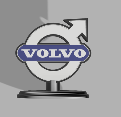 boite luminoso volvo by didoucrazyfrog11 casa decoración camión logo leds cadeau navidad 3d print model - Mito3D