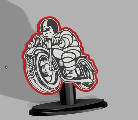 scatola luminoso michelin moto by didoucrazyfrog11 domestico arredamento ledsignbox motociclista cadeau 3d print model - Mito3D