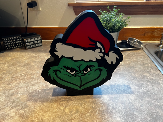 grinch caja ligera by eslabones cadena arte señales logos navidad 3d print model - Mito3D