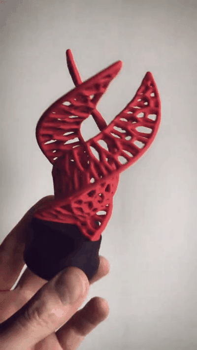 voronoi spiral trophäe by jakobf haushalt dekor spiral 3d print model - Mito3D