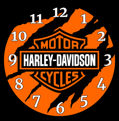 harley davidson reloj by massimiliancoffetti arte señales logos 3d print model - Mito3D