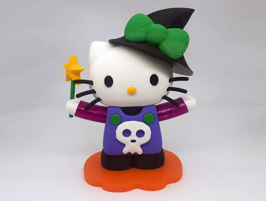 witch kitty by andrzeju toys & games characters 3d print model - Mito3D