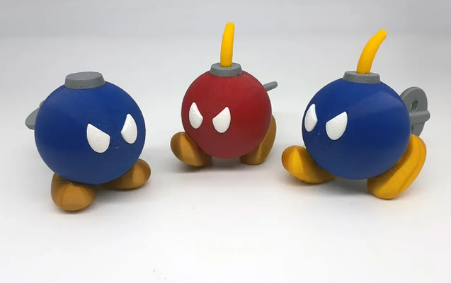 papel bob omb enojado mario by andrzej juguetes juegos 3d print model - Mito3D