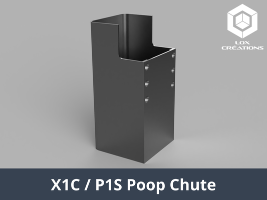 basic effective x1c p1s bambu lab printer poop chute magnet by loxcreations 3d accessories poopchute accessory 3d print model - Mito3D