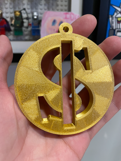 delinquente vita oro dollaro catena by studio moda gioielleria cartello collana thug life giocattolo decorazione vacanza ragazzi festa arredamento deco colore regalo divertente i soldi freddo 3d print model - Mito3D