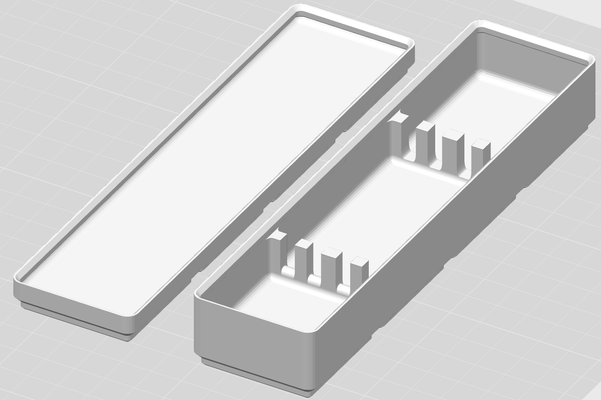 gridfinity scalpel box 1x4x3 remixado by seguro vida passatempo faça bisturi 1x4 bin 3d print model - Mito3D