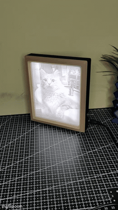 lithophane cadre 130x150x7 5 commutateur connecteur by anlo3d ménage décor accueil maison art led alpage fabricant parfait 3d print model - Mito3D