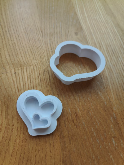 doppelt herz plätzchen cutter stempel by projektfilament haushalt haus modelle liebe 3d print model - Mito3D