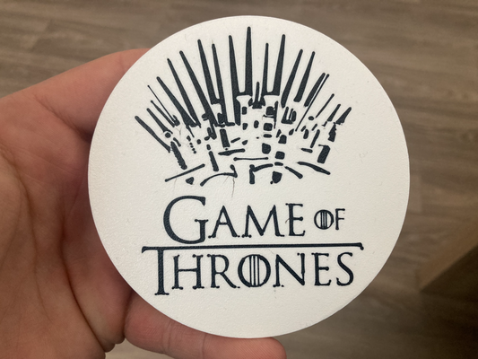 game of thrones by jakubhroch art signs & logos coaster 3d print model - Mito3D