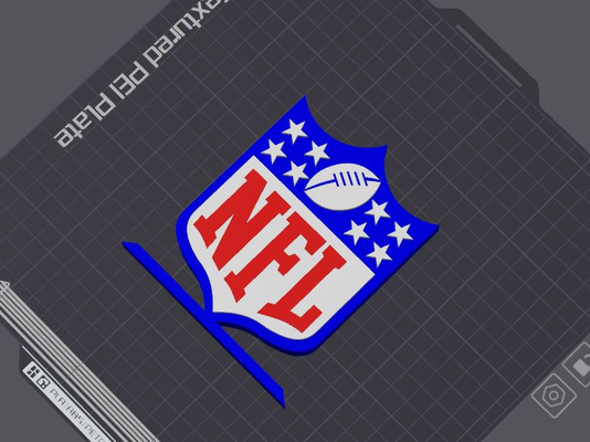 nfl logotipo tabela ficar pé by 5kyrunn3r arte sinais logotipos futebol americano nacional liga placa américa eua ams pronto superbowl 49ers invasores chefes kansas cidade san francisco las vegas los angeles denver broncos dallas cowboys inglaterra patriotas carolina panteras chicago ursos verde baía embaladores houston texanos 3d print model - Mito3D