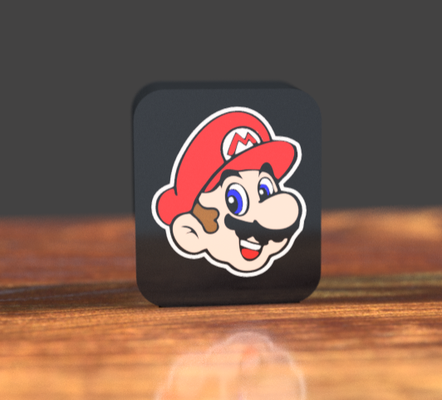 mario luz noche cubierta carcasa funda by mfdesigns3d arte señales logos ligero 3d print model - Mito3D